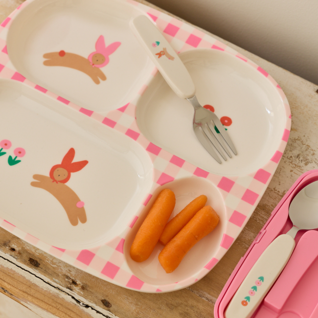 Couverts lapin rose