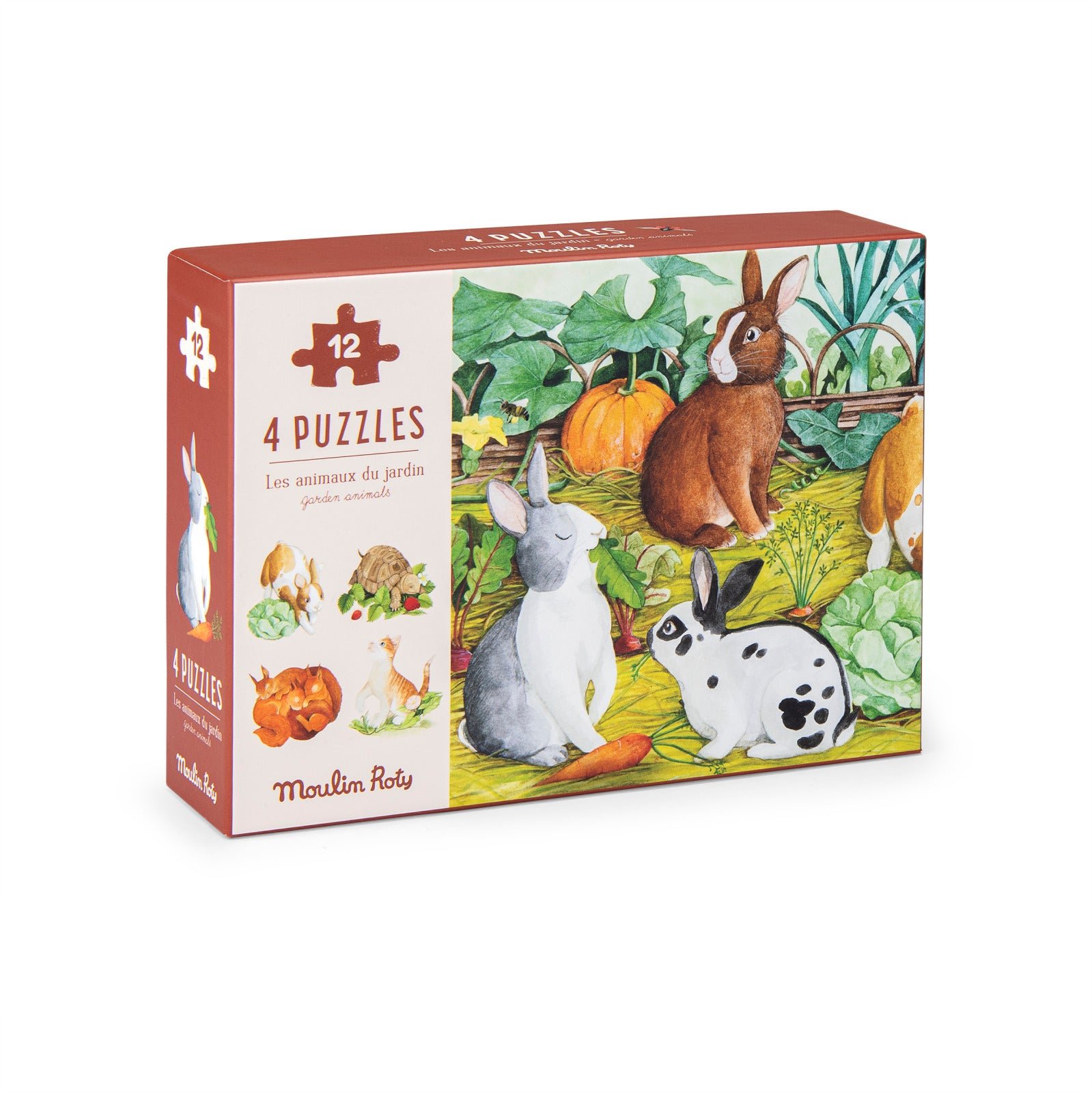 4 mini puzzles des animaux