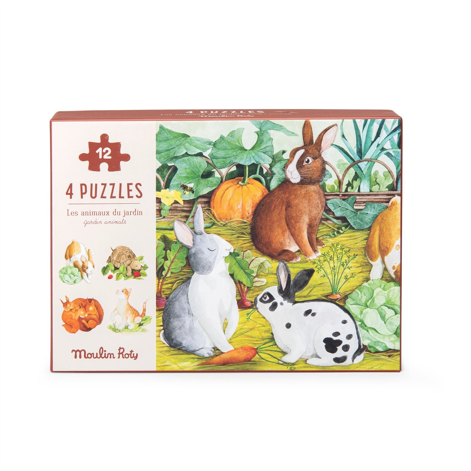 4 mini puzzles des animaux