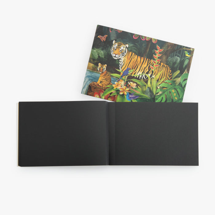 Carnet à dessin feuilles noires