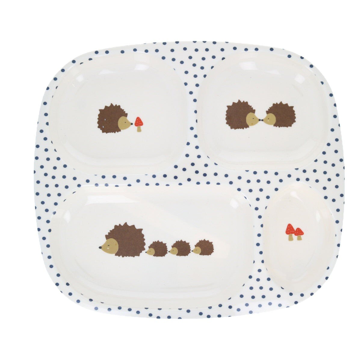 Assiette à compartiment hérisson