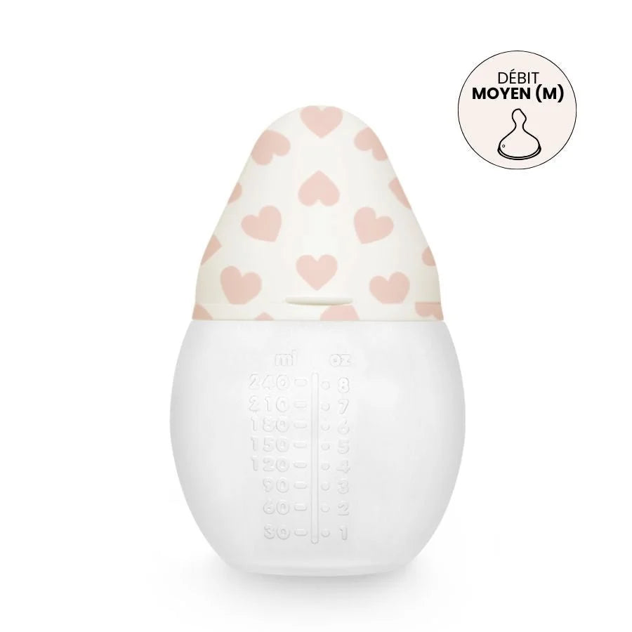 Biberon 240 ml Full of Love Pink Élhée