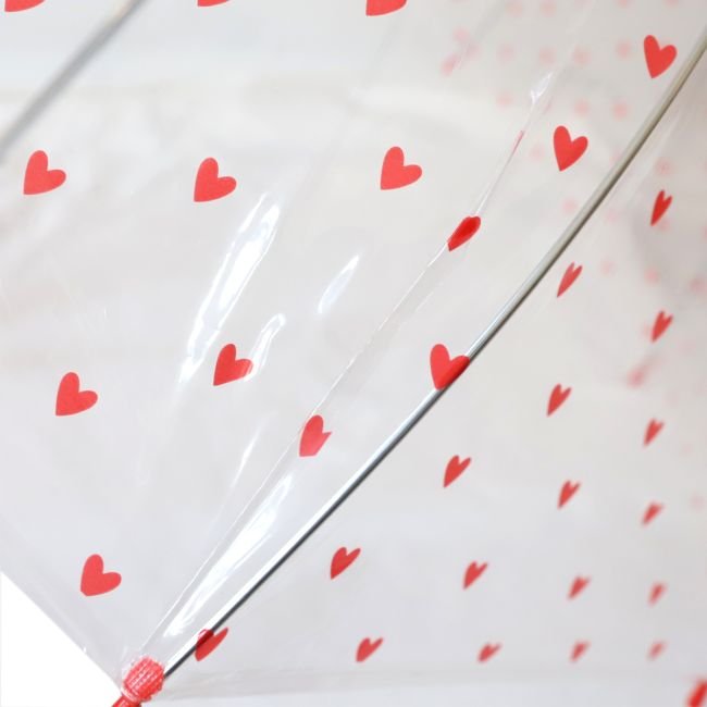 Parapluie coeurs rouges